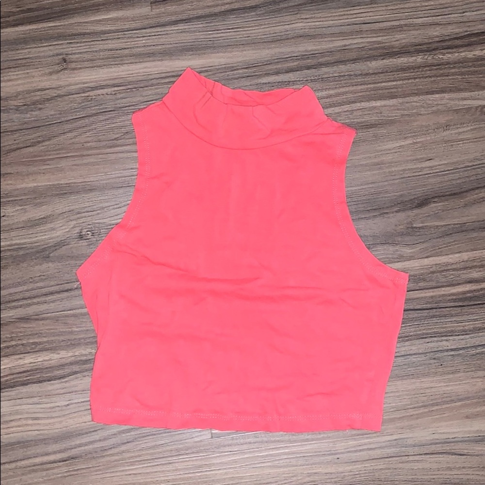 Pink Sleeveless Crop Top